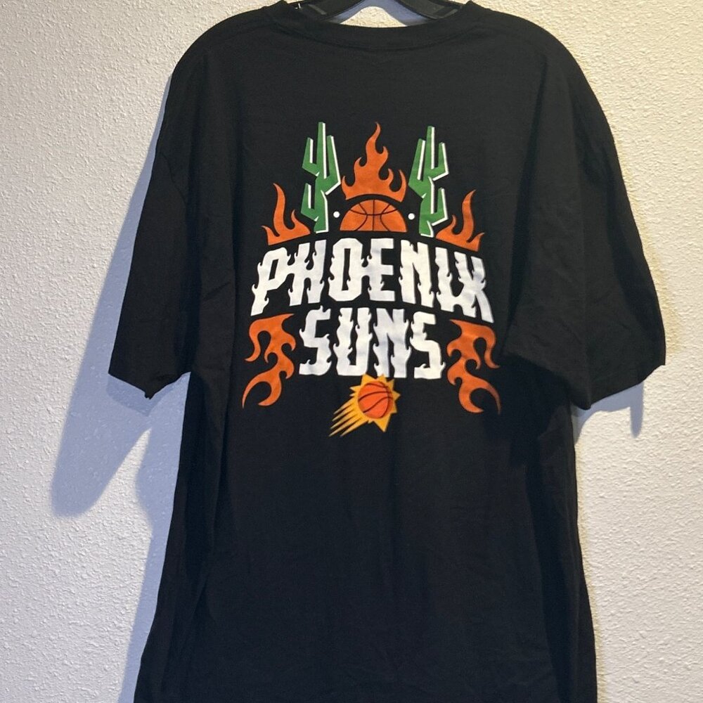 Phoenix Suns Men's XXL T-Shirt Black Logo Short Sleeve Crewneck Tee Basketball